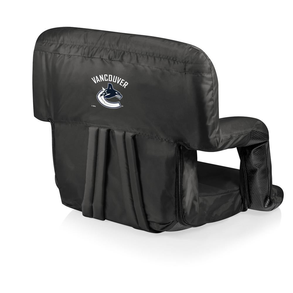 Vancouver Canucks Black Portable Reclining Stadium Seat