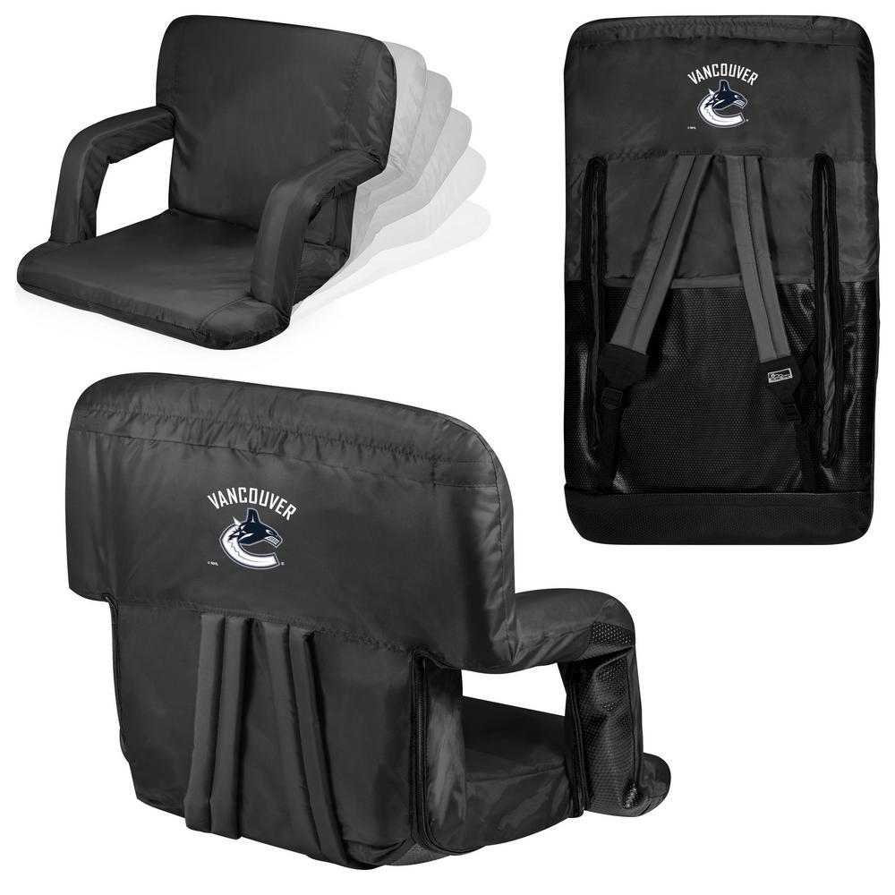 Vancouver Canucks Black Portable Reclining Stadium Seat