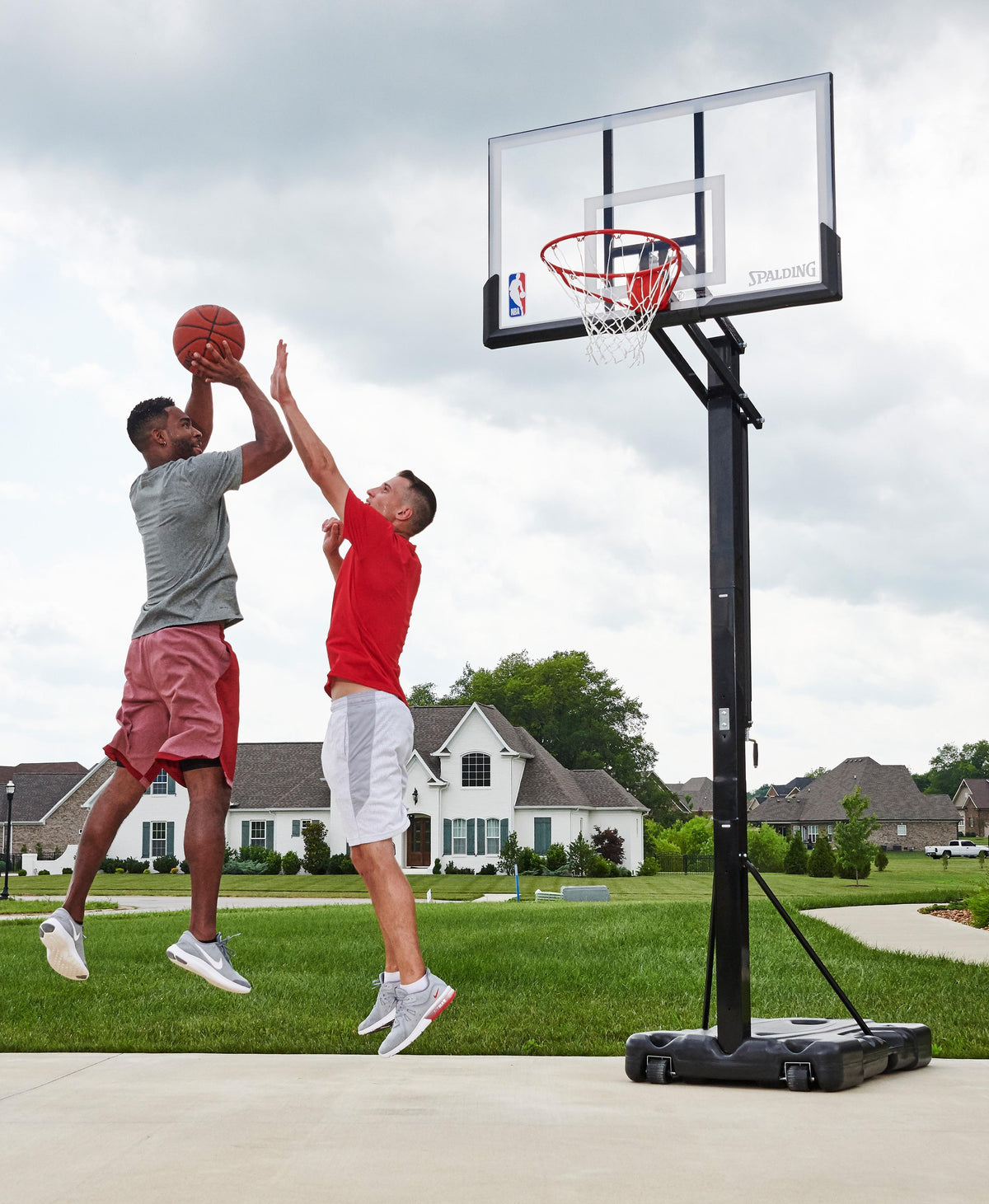 Spalding NBA 54" Portable Screw Jack Basketball Hoop with Polycarbonate Backboard