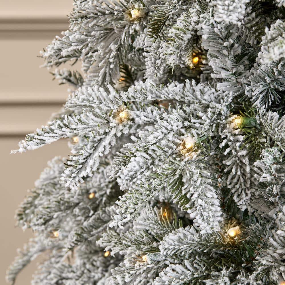 7.5 ft Mixed Pine Flocked LED Christmas Tree