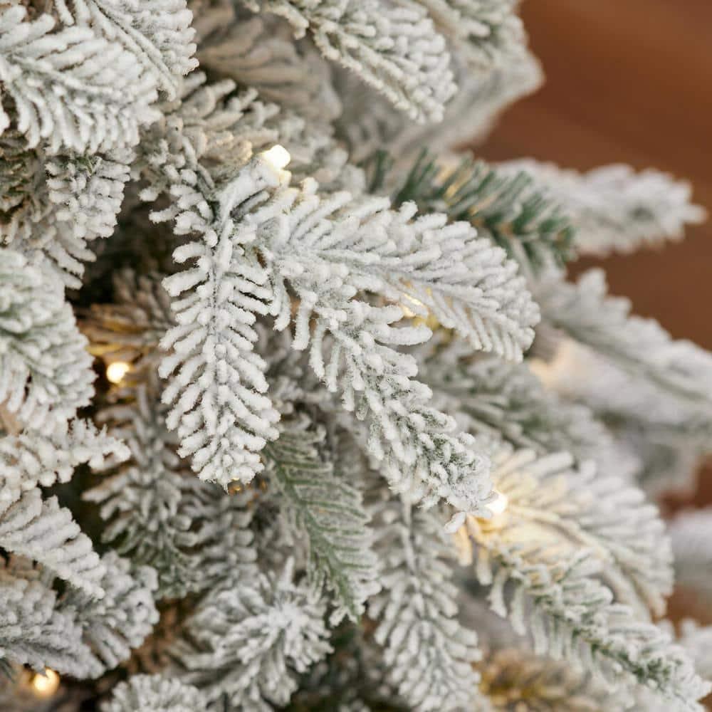 7.5 ft Mixed Pine Flocked LED Christmas Tree