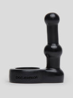 Doc Johnson Platinum The Double Dip Silicone Cock Ring and Probe, Black