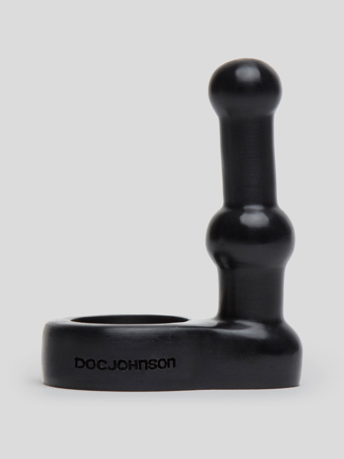 Doc Johnson Platinum The Double Dip Silicone Cock Ring and Probe, Black