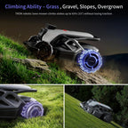 TRON Robot Lawn Mower for Up to 2400㎡, 300° Vision, NRTK V-SLAM | Wire-,AI Obstacle Avoidance, No Perimeter Wire,Smart App Control,Auto Mapping, All-Terrain Mowing,15Ah,Swappable Battery