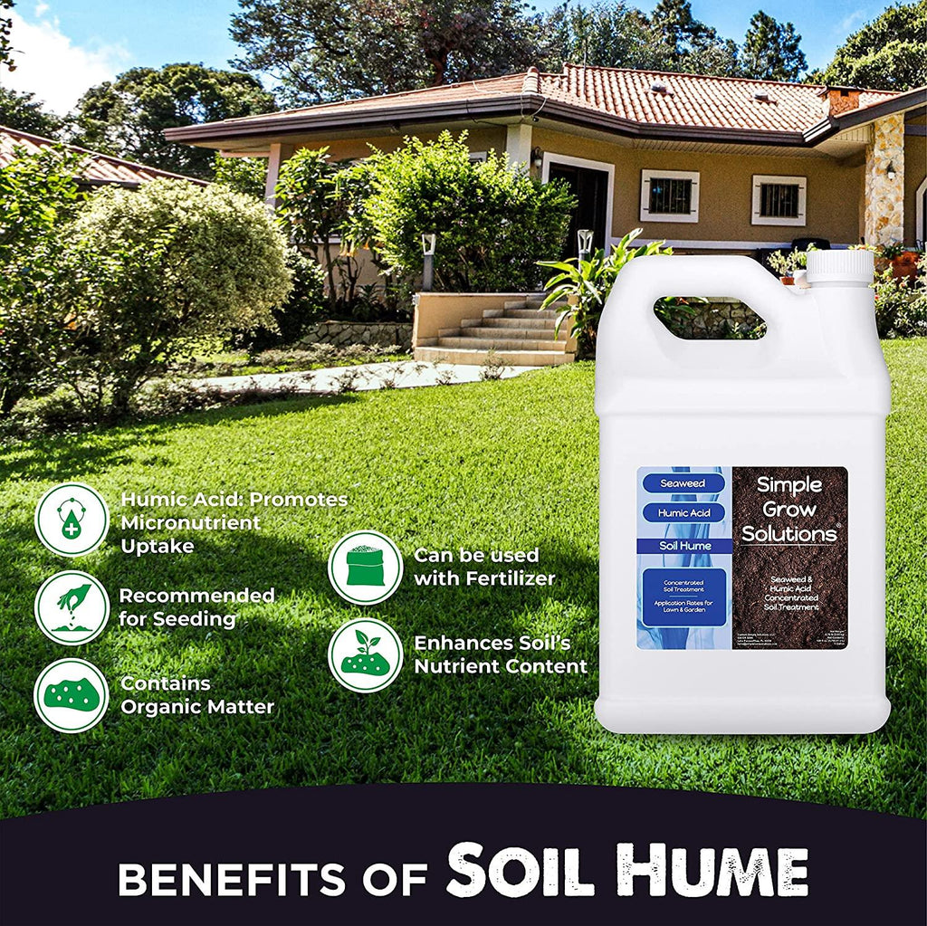 simple lawn solutions - ryan knorr - gallon bundle- lawn essentials bundle box - 3 x 1 gallon set - lawn food 16-4-8 fertilizer, lawn energizer booster, soil hume- seaweed, humic acid (gallon bundle)