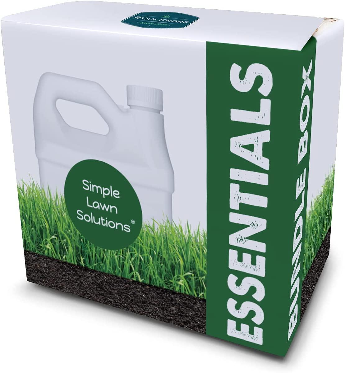 simple lawn solutions - ryan knorr - gallon bundle- lawn essentials bundle box - 3 x 1 gallon set - lawn food 16-4-8 fertilizer, lawn energizer booster, soil hume- seaweed, humic acid (gallon bundle)