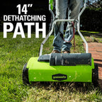 Greenworks 10 Amp 14-Inch Corded Dethatcher, 27022
