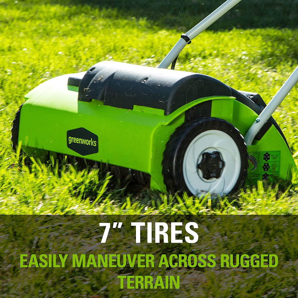 Greenworks 10 Amp 14-Inch Corded Dethatcher, 27022