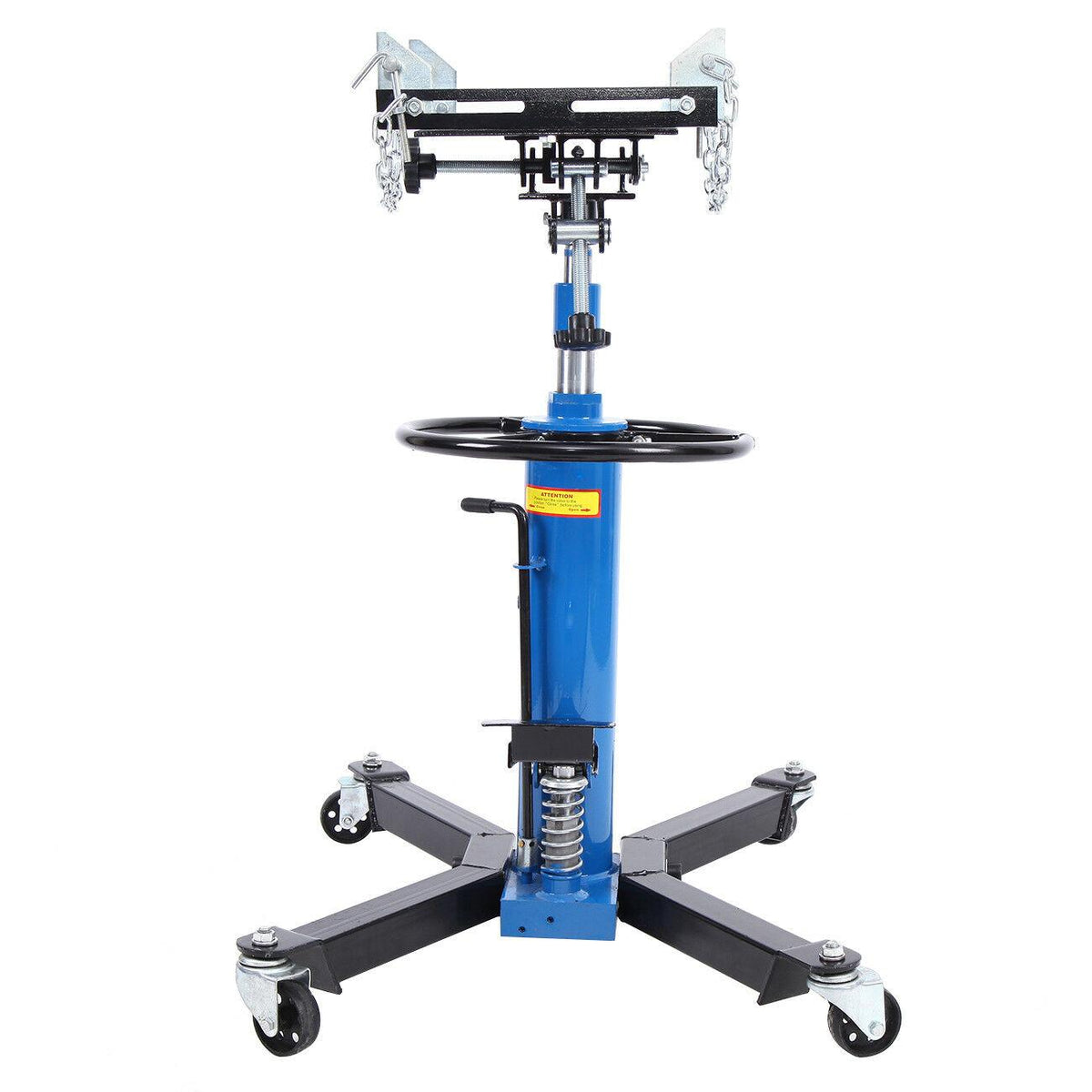 1100LBS 2 StaHydraulic Transmission Jack w/ 360閹虹爤wivel Wheels Lift Hoist Blue