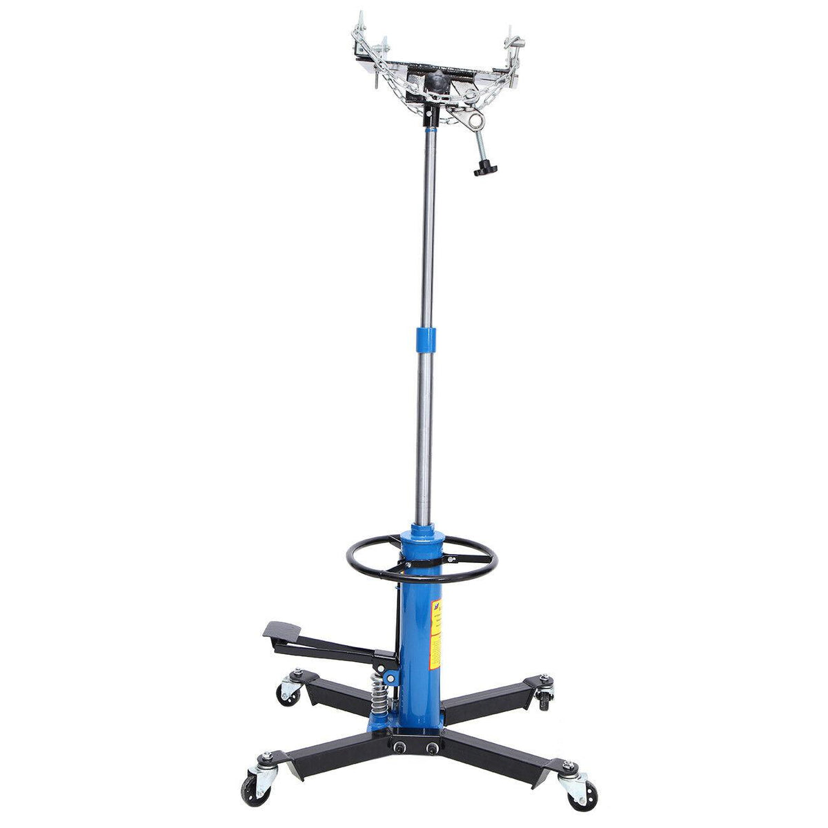 1100LBS 2 StaHydraulic Transmission Jack w/ 360閹虹爤wivel Wheels Lift Hoist Blue