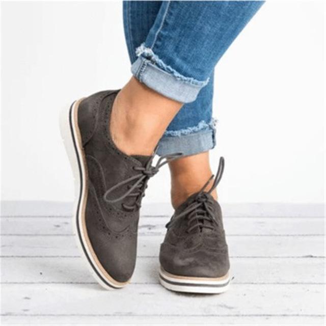 Women Platform Oxfords British Style Flats