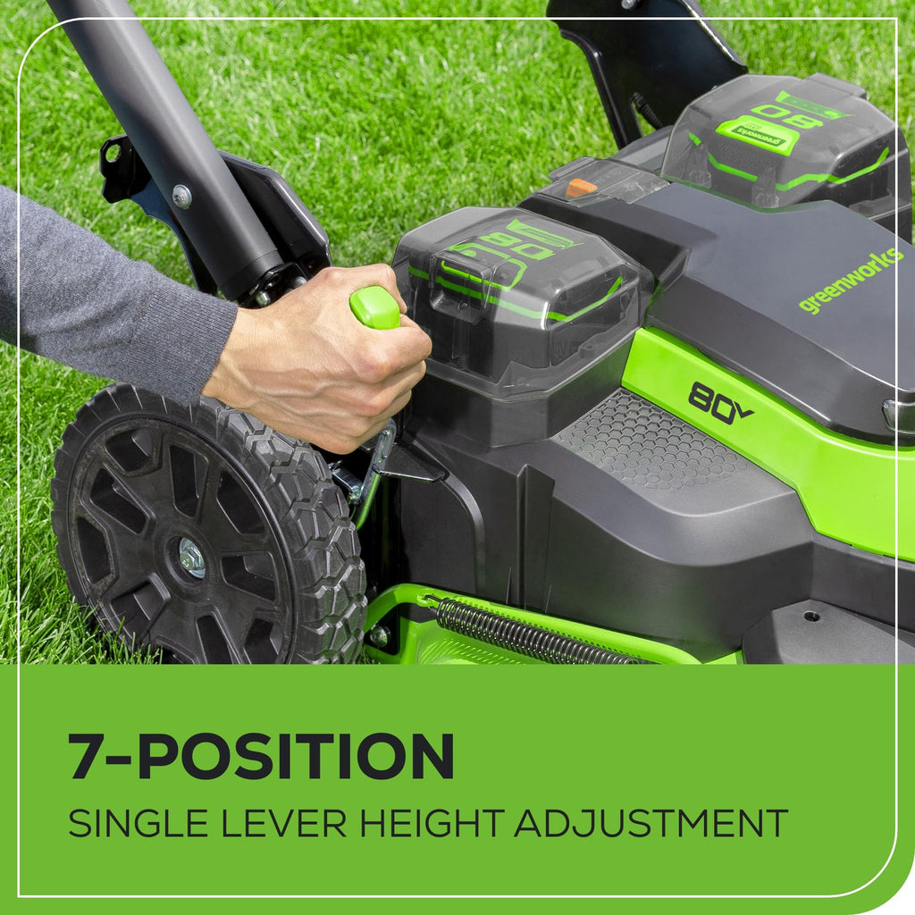 80V 25" Brushless Cordless ( Self-Propelled) Lawn Mower (75+ Compatible Tools), 5.0Ah Battery and Charger Included