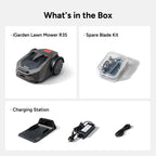 R55 Robot Lawn Mower Wire Free, Robotic Mower for Up to 0.4 Acre | NetRTK &amp; Stereo Vision, 3 Mowing Modes, AI Obstacle Avoidance, 5.5H Runtime, 25°(46%) Slope, 30-zone app Control