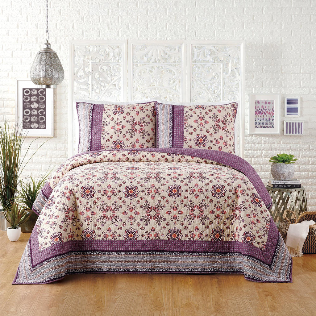 Jessica Simpson Lola Quilt King, Purple