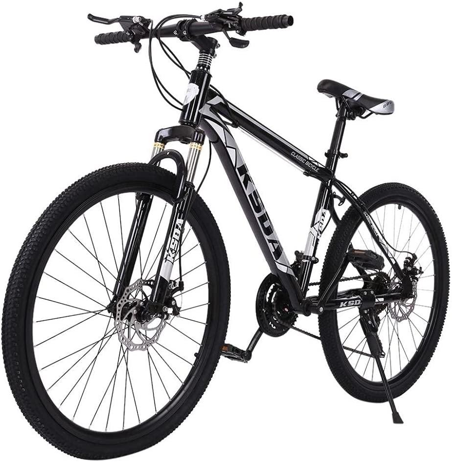 Bike for Men 26 Inch Adult Bike Men's Mountain Bike 21-Speed  Dual Disc Brakes Full Suspension Non-Slip MTB Aluminum Road Bicycle City Urban Commuters Mens Bicycle for Adults Men Women Teens