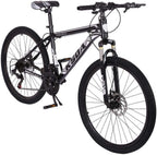 26 Inch Mountain Bike Mens Mountain Bike for Men 21-Speed  Dual Disc Brakes Full Suspension Non-Slip MTB Aluminum Road Bicycle City Urban Commuters Mens Bicycle for Adults Men Women Teens
