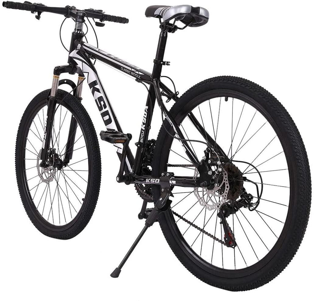 Bike for Men 26 Inch Adult Bike Men's Mountain Bike 21-Speed  Dual Disc Brakes Full Suspension Non-Slip MTB Aluminum Road Bicycle City Urban Commuters Mens Bicycle for Adults Men Women Teens