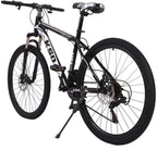 Bike for Men 26 Inch Adult Bike Men's Mountain Bike 21-Speed  Dual Disc Brakes Full Suspension Non-Slip MTB Aluminum Road Bicycle City Urban Commuters Mens Bicycle for Adults Men Women Teens
