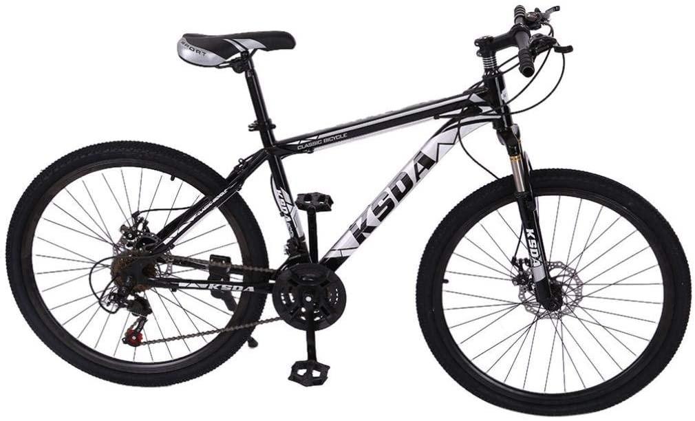 Bike for Men 26 Inch Adult Bike Men's Mountain Bike 21-Speed  Dual Disc Brakes Full Suspension Non-Slip MTB Aluminum Road Bicycle City Urban Commuters Mens Bicycle for Adults Men Women Teens