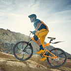 Max4out Mountain Bike Folding Bikes with High Carbon Steel Frame, Featuring 6 Spoke Wheels and 21 Speed  Shifter, Double Disc Brake and Dual Suspension Anti-Slip Bicycles (Green/Orange/Black, 26 in)