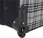 Fashion Softside Upright Luggage Set, Black Plaid, 4-Piece (14/19/24/28)