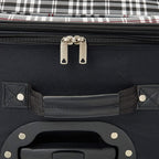 Fashion Softside Upright Luggage Set, Black Plaid, 4-Piece (14/19/24/28)