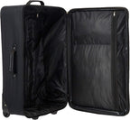 Fashion Softside Upright Luggage Set, Black Plaid, 4-Piece (14/19/24/28)