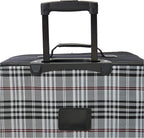 Fashion Softside Upright Luggage Set, Black Plaid, 4-Piece (14/19/24/28)