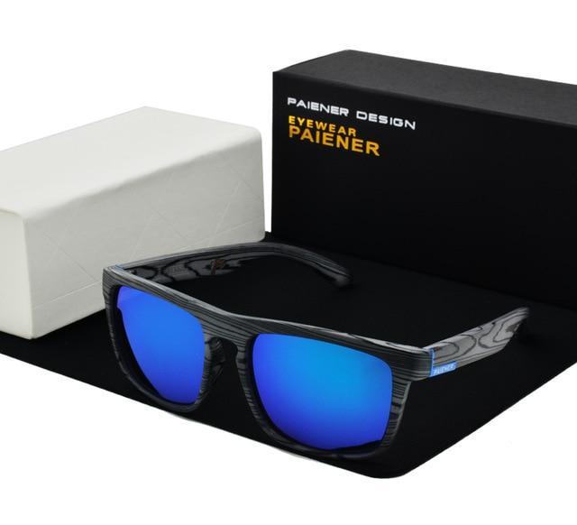 Retro Imitation Wood Polarized Sunglasses