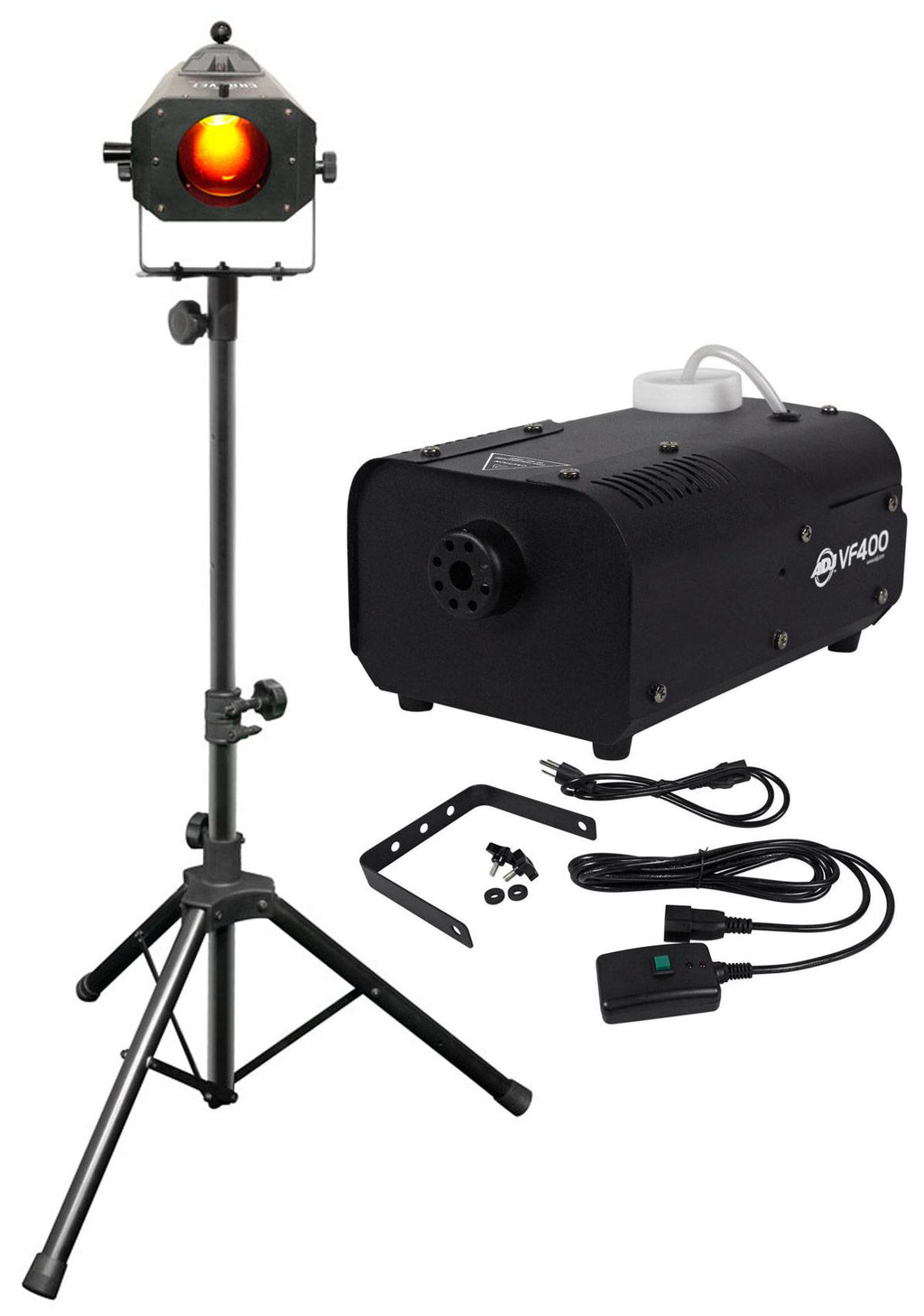 Chauvet DJ LED Followspot 75ST DMX/Manual 7 Color Light w/ Stand + Fog Machine