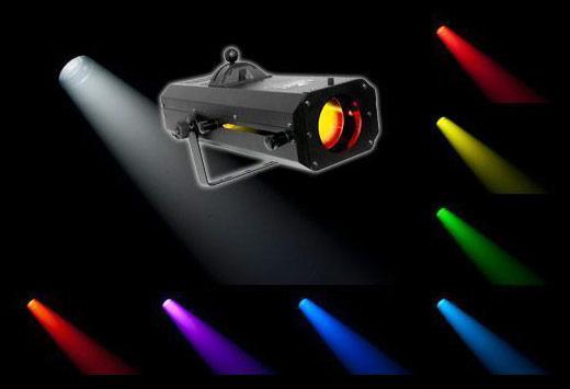 Chauvet DJ LED Followspot 75ST DMX/Manual 7 Color Light w/ Stand + Fog Machine