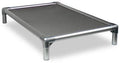 Kuranda Dog Bed - Chewproof - All Aluminum (Silver) - Indoor/Outdoor - Elevated - Bite Proof - Easy to Clean - Dries ly - Heavy Duty Vinyl Fabric