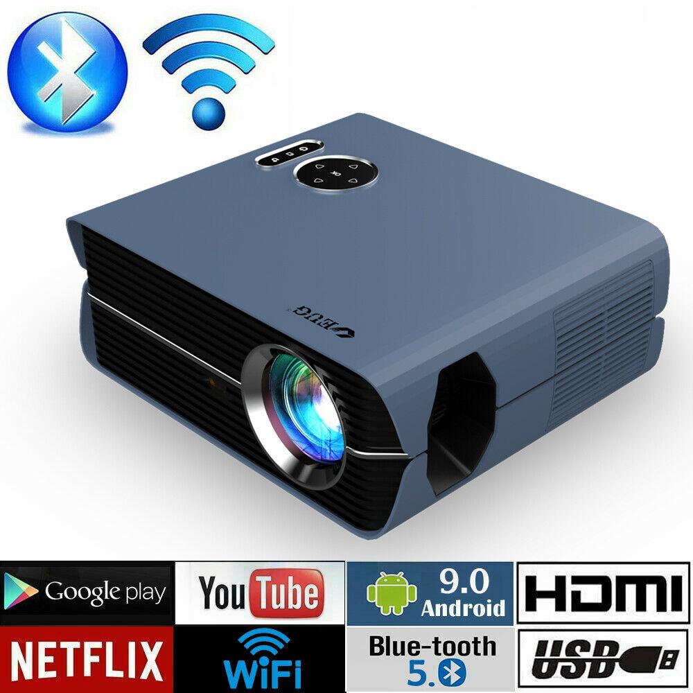 eug android 9.0 smart projector native 1080p proyector home theater bt video tv