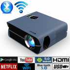 eug android 9.0 smart projector native 1080p proyector home theater bt video tv