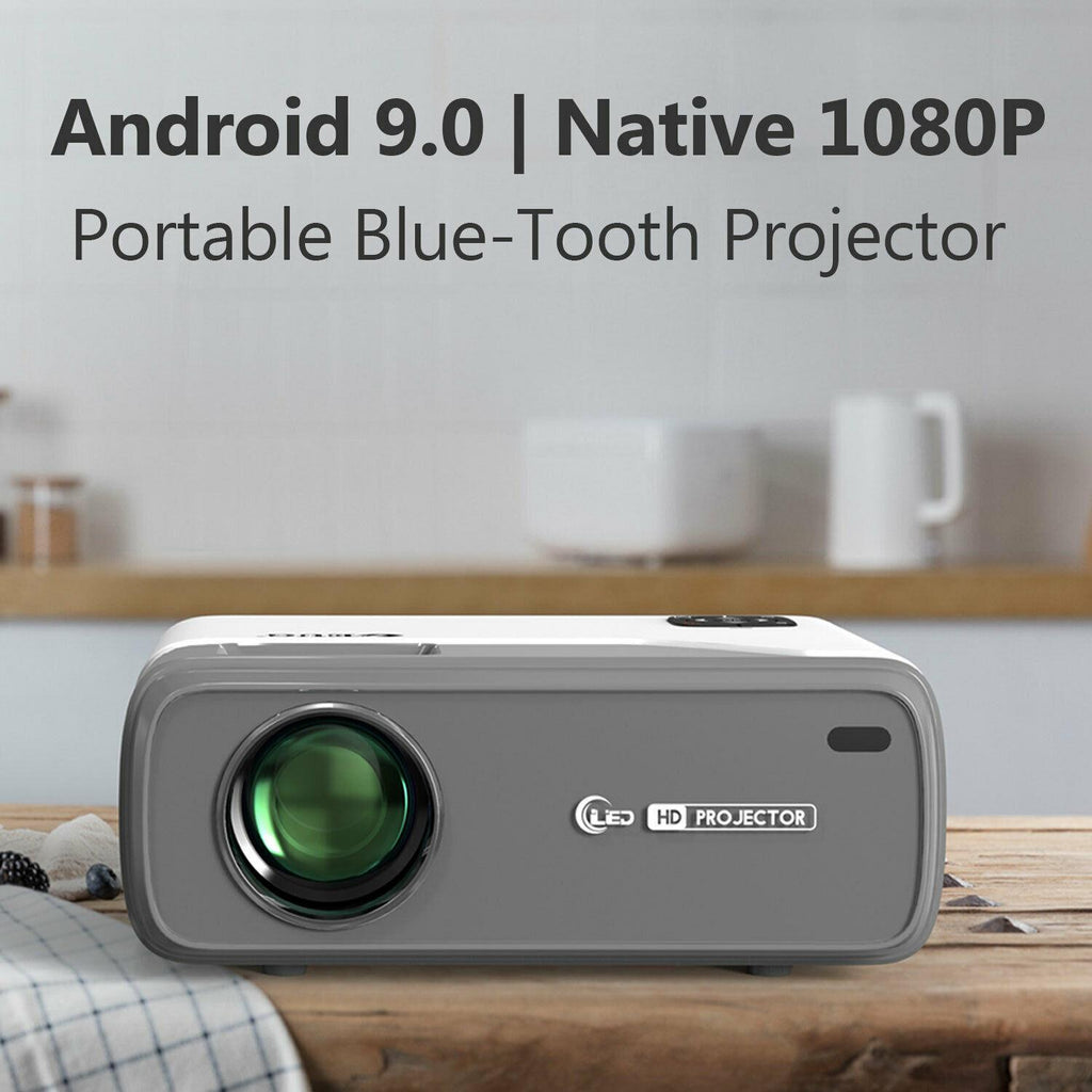 eug android 9.0 smart projector native 1080p proyector home theater bt video tv