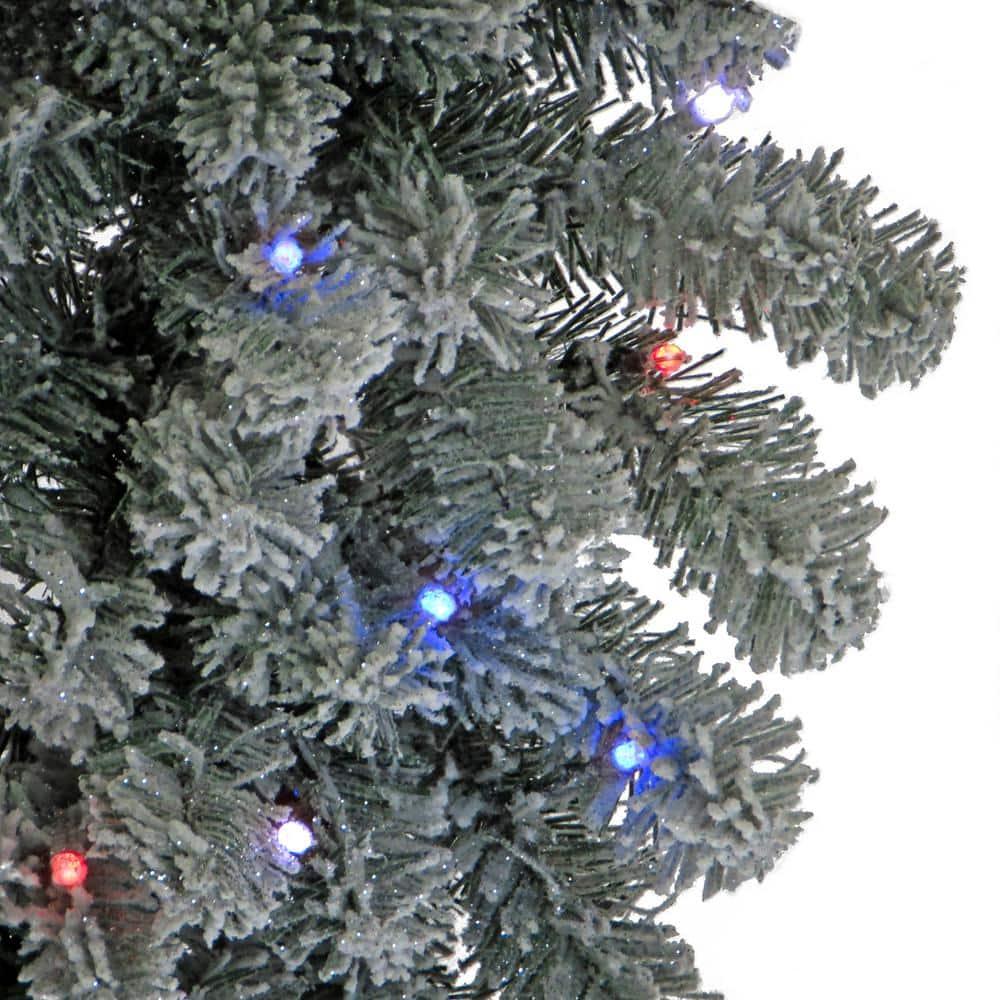 30 " Snowy Sheffield Spruce Artificial Christmas Wreath with Twinkly LED Lights