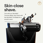Lawn Mower5.0 Ultra Groin &amp; Body Hair Trimmer – Dual-Head SkinSafeTrimmer &amp; Foil Blades, Waterproof Wet/Dry Groomer, USB-C Rechargeable with Travel Case, Men’s Ball Shaver, Black
