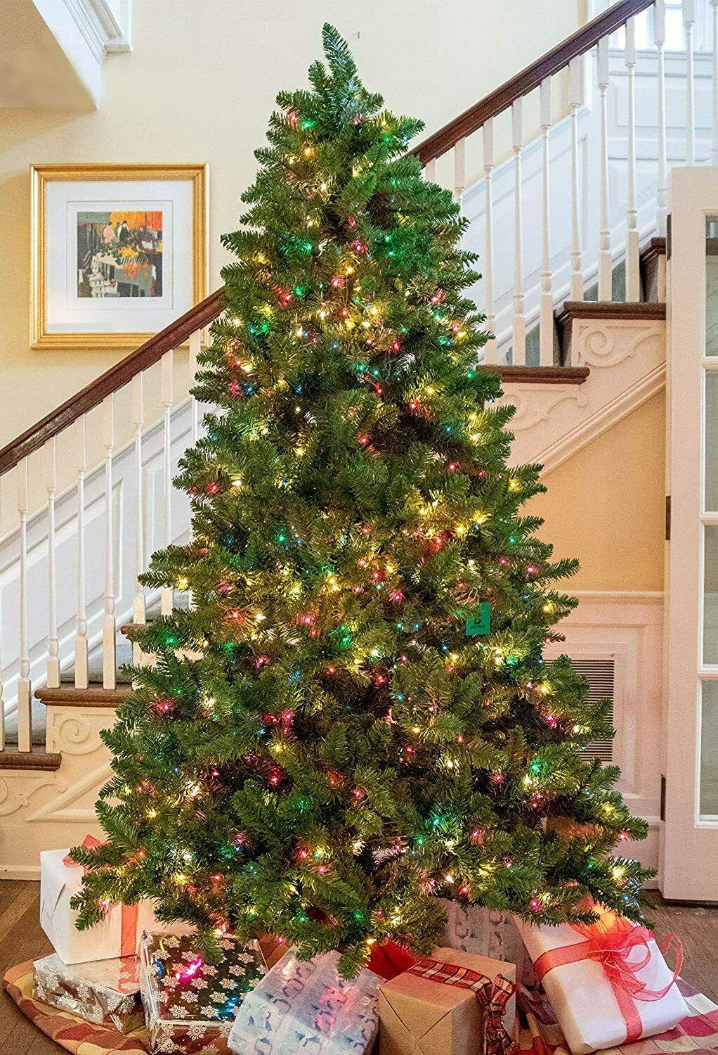 Garden Elements Penn Spruce Christmas Tree- 900 Multi-Colored Lights, 6.5'