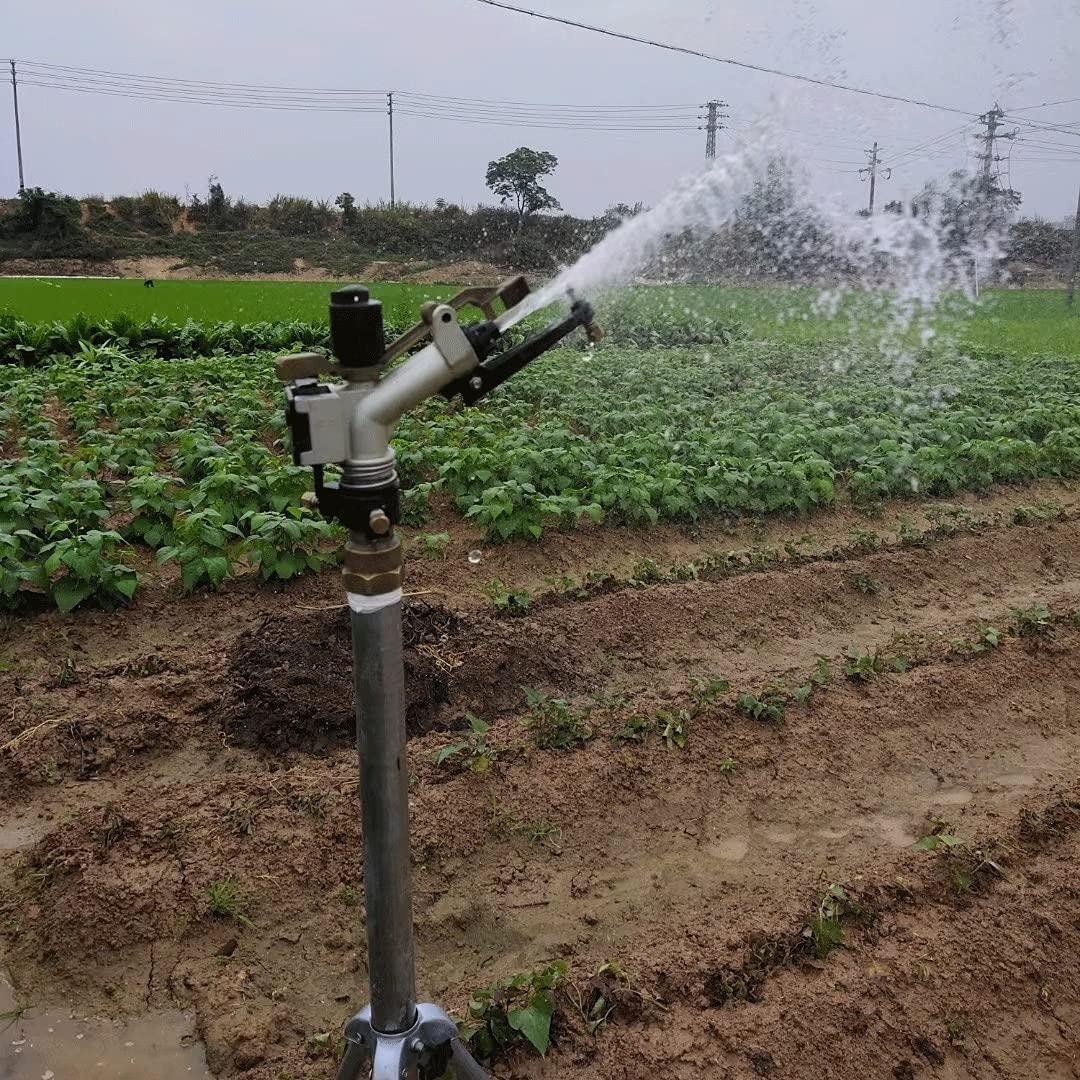 DJASM 1" Female Thread Big Covering Range Sprinkler Gun Garden Agriculture Lawn Grass Irrigation Watering Nozzles Gardening Rain Gun