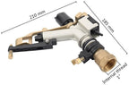 DJASM 1" Female Thread Big Covering Range Sprinkler Gun Garden Agriculture Lawn Grass Irrigation Watering Nozzles Gardening Rain Gun