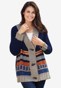 aztec print cardigan