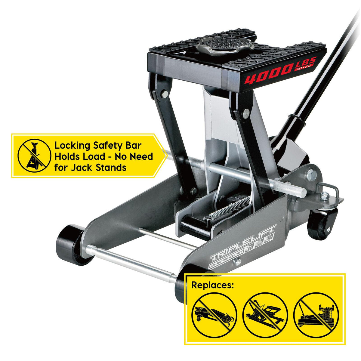 Power 2 Ton Triple Lift Floor Jack - 620422E