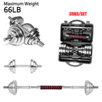 JANSION 66 LB Dumbbell Weights with Dumbbell Connector Multifunction Adjustable Dumbbells Barbell Set for Gym Training