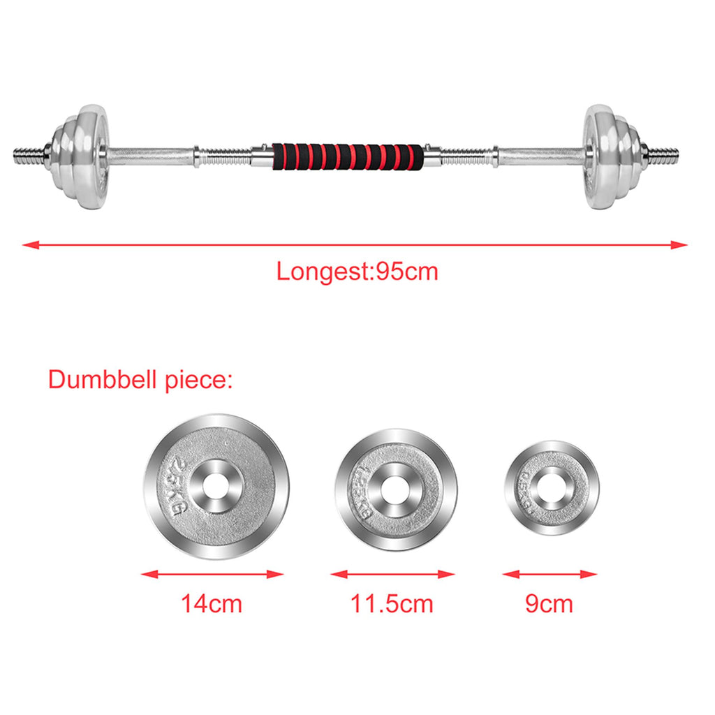 JANSION 66 LB Dumbbell Weights with Dumbbell Connector Multifunction Adjustable Dumbbells Barbell Set for Gym Training