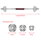 JANSION 66 LB Dumbbell Weights with Dumbbell Connector Multifunction Adjustable Dumbbells Barbell Set for Gym Training