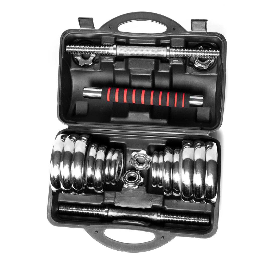 JANSION 66 LB Dumbbell Weights with Dumbbell Connector Multifunction Adjustable Dumbbells Barbell Set for Gym Training
