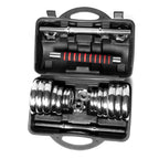 JANSION 66 LB Dumbbell Weights with Dumbbell Connector Multifunction Adjustable Dumbbells Barbell Set for Gym Training