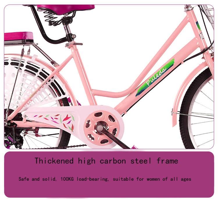 26 Inch Women Bike,Classic Bicycle Retro Bicycle,Cruiser Bike,Pink