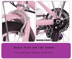 26 Inch Women Bike,Classic Bicycle Retro Bicycle,Cruiser Bike,Pink