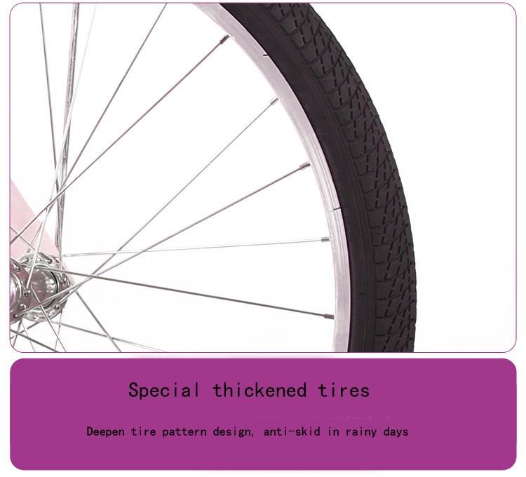 26 Inch Women Bike,Classic Bicycle Retro Bicycle,Cruiser Bike,Pink